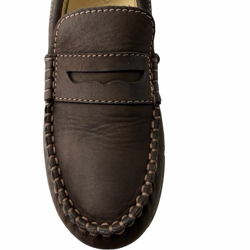 Primigi Kids Brown Leather Moccasin Loafers - Picture 4 of 8